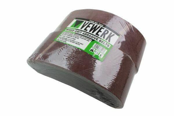 VEWERK 20 Mixed Grit Sanding Belts 610mm x 100mm 60 80 100 120 Grit 9028