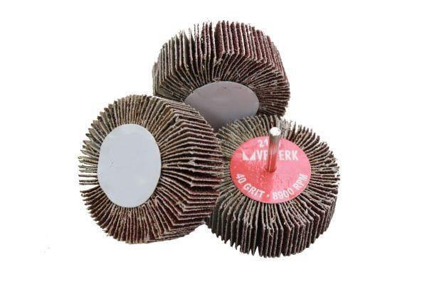 VEWERK BY BERGEN 80mm x 25mm Flap Wheel 40 Grit x 10 B2114