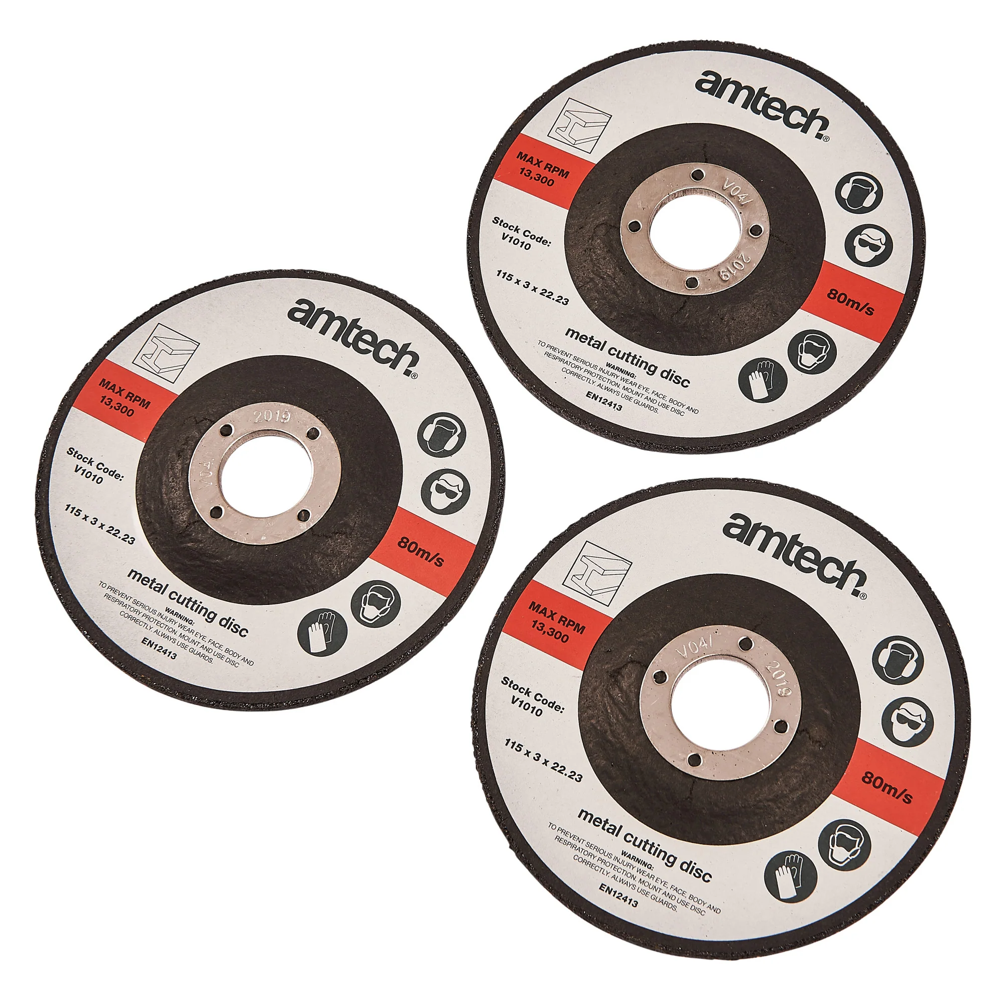 3pc 115mm Type 42 Metal Cutting Discs Set