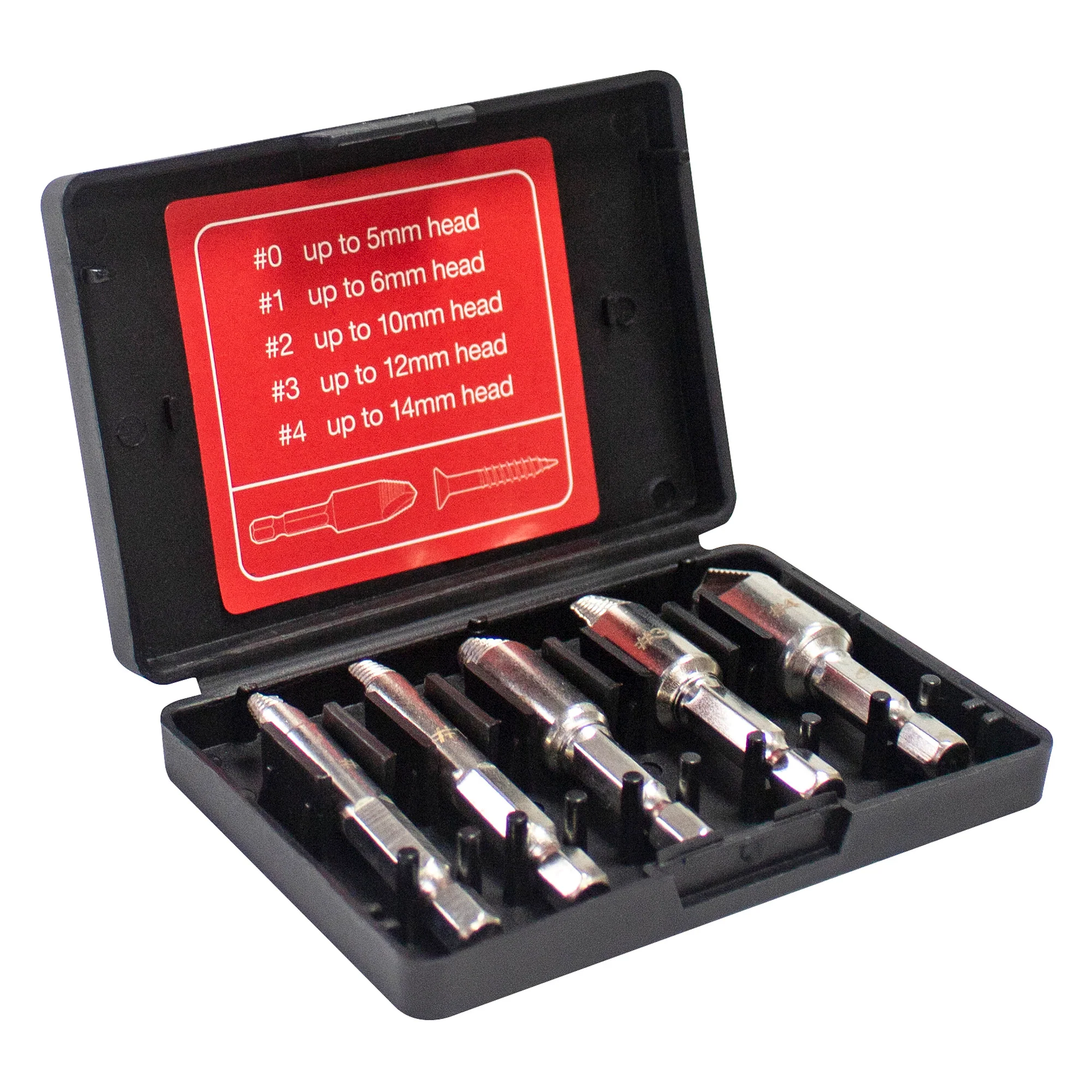 5 Piece Cross Head Screw Remover Set