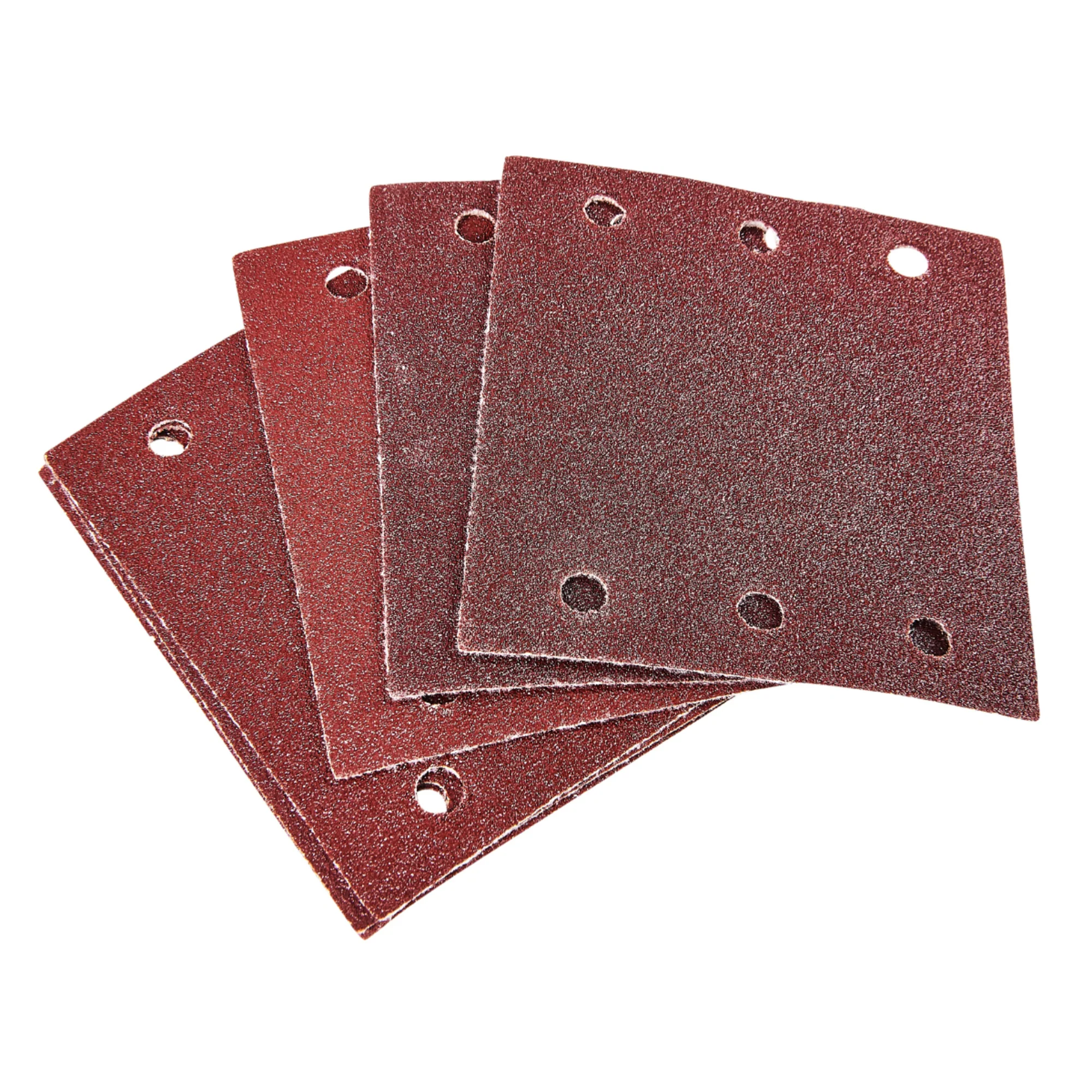 10 X P80 Grit Square Sanding Sheets (110mm X 100mm)