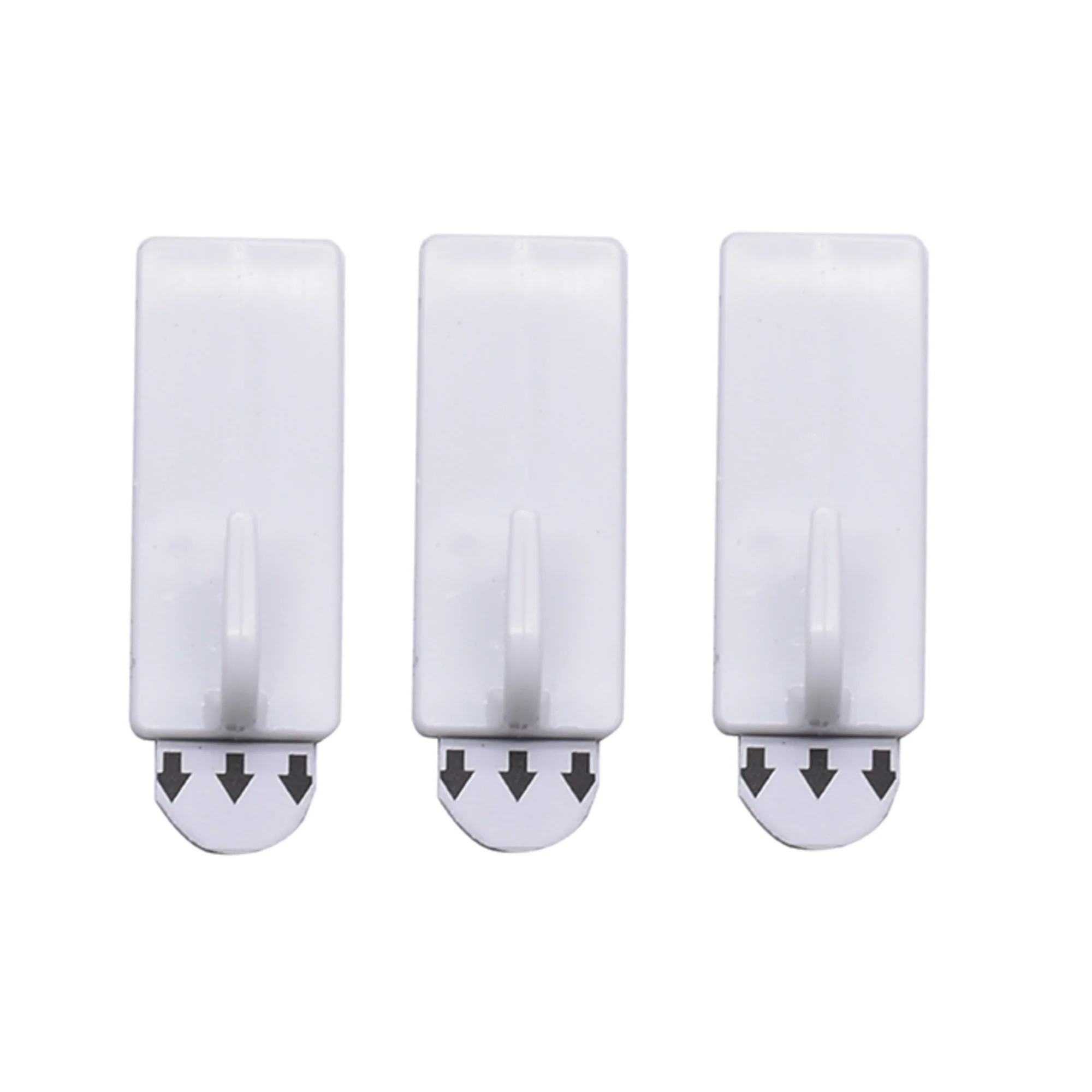 3 Piece Rectangular, Removable Self-Adhesive Hook Set (2 cm X 5 cm)